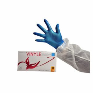 gant vinyle bleu poudre