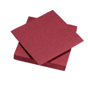 serviettes microgaufrée 38x38 - Bordeaux